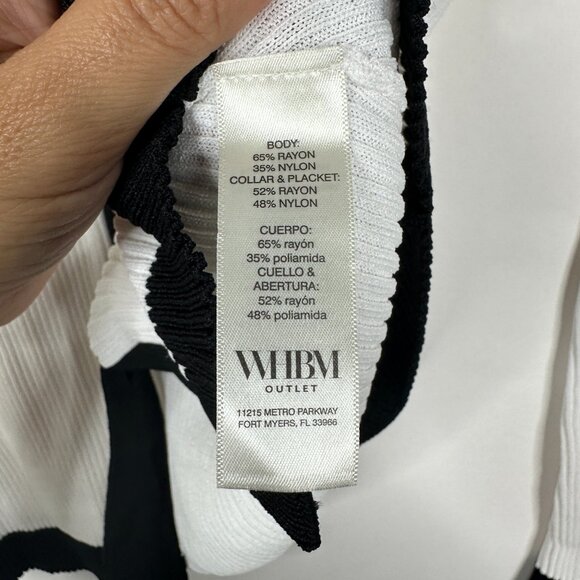 NWT White House Black Market Rib Colorblock Cardigan Ecru Black M #WHBM15 - Picture 4 of 8